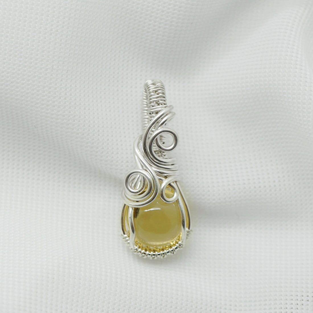 Sterling zilveren hanger met citrien