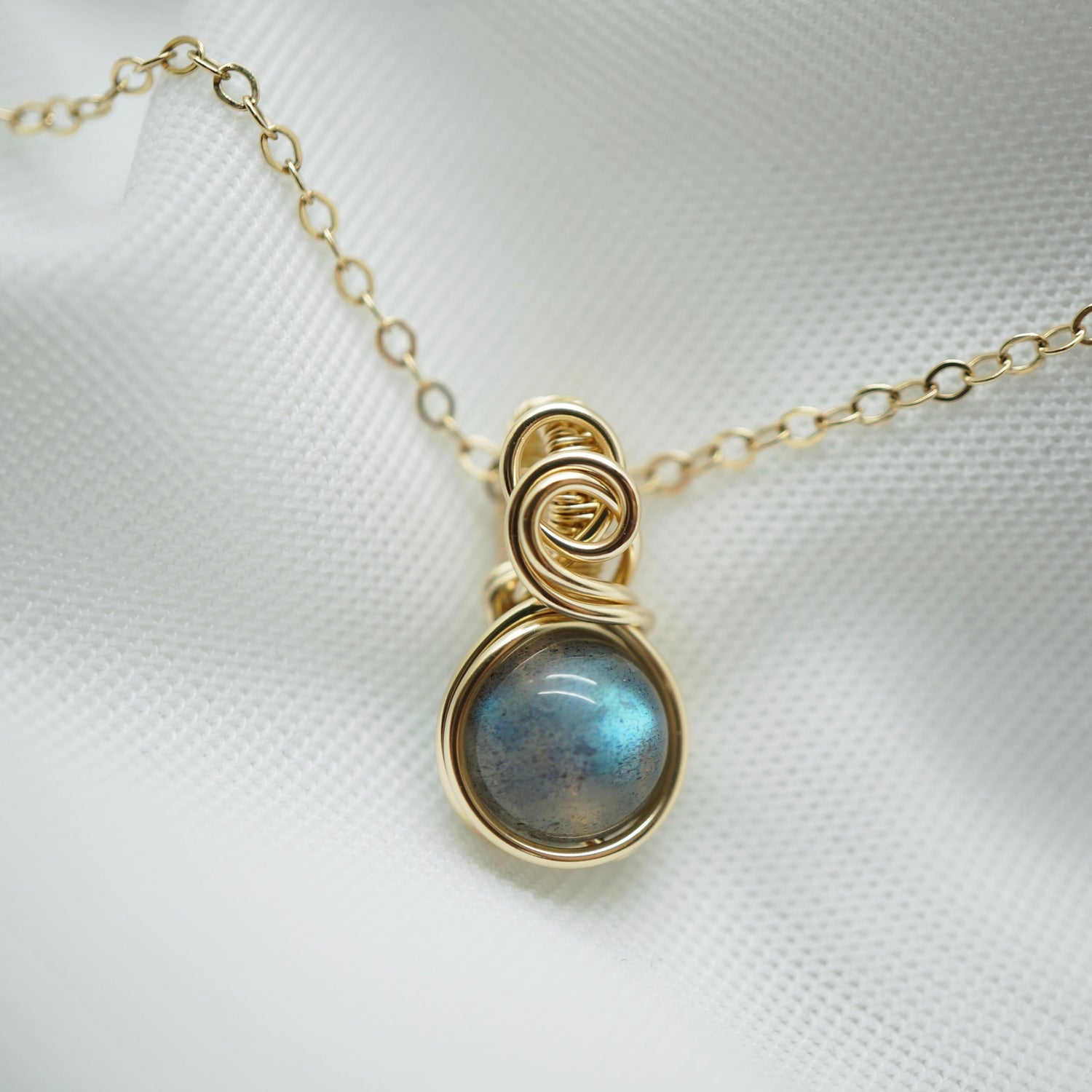 Hanger met labradoriet - 14k gold filled