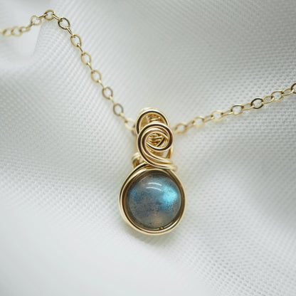 Hanger met labradoriet - 14k gold filled