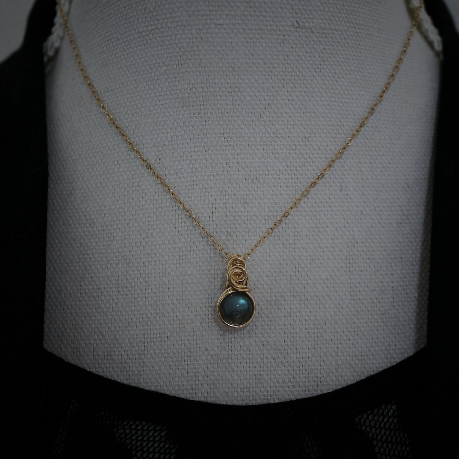 Hanger met labradoriet - 14k gold filled