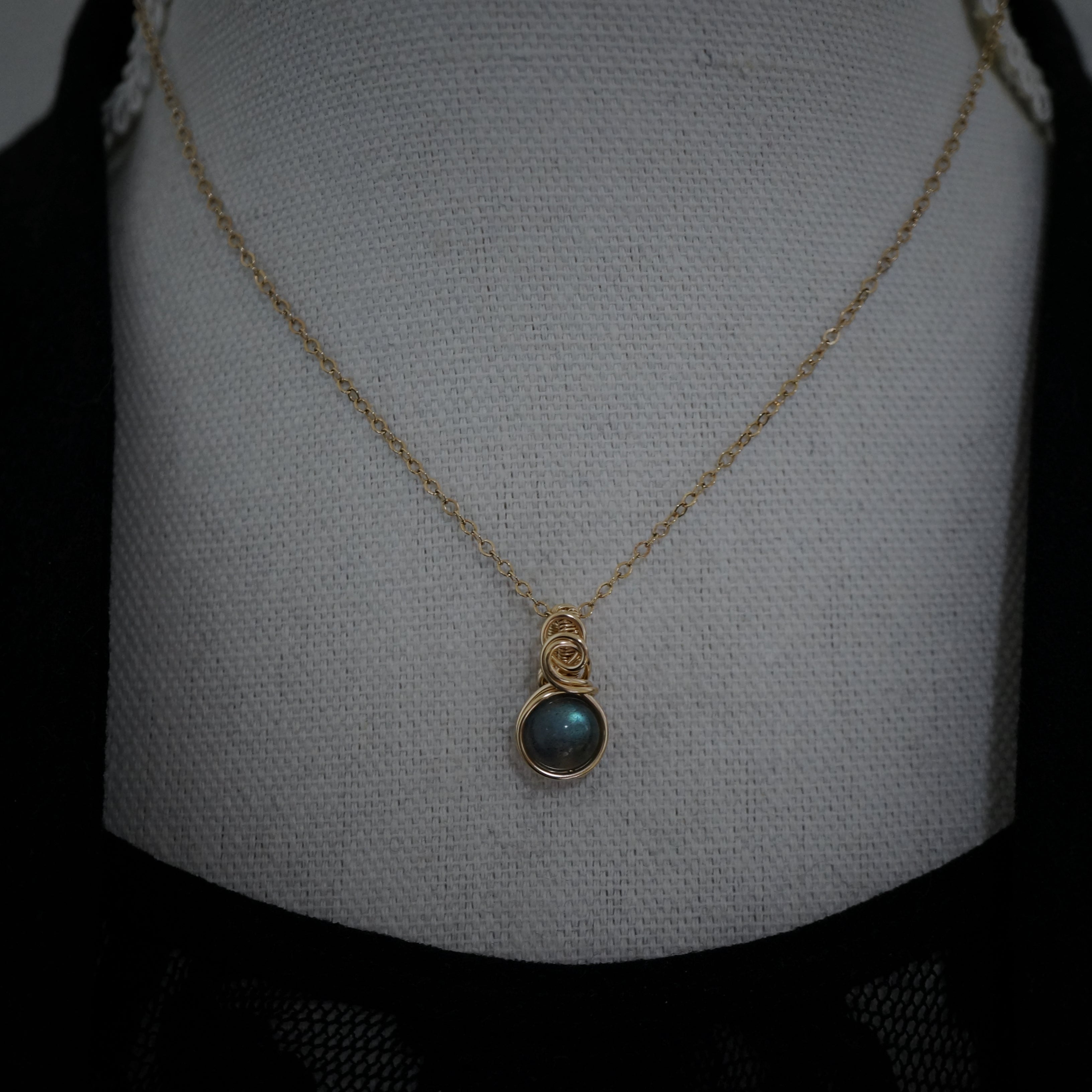 Hanger met labradoriet - 14k gold filled