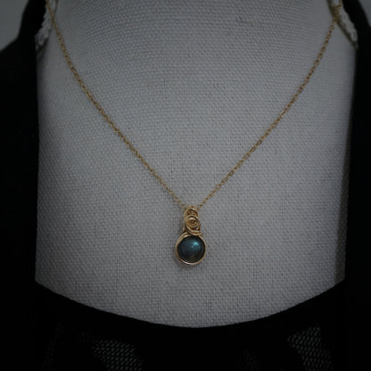 Hanger met labradoriet - 14k gold filled