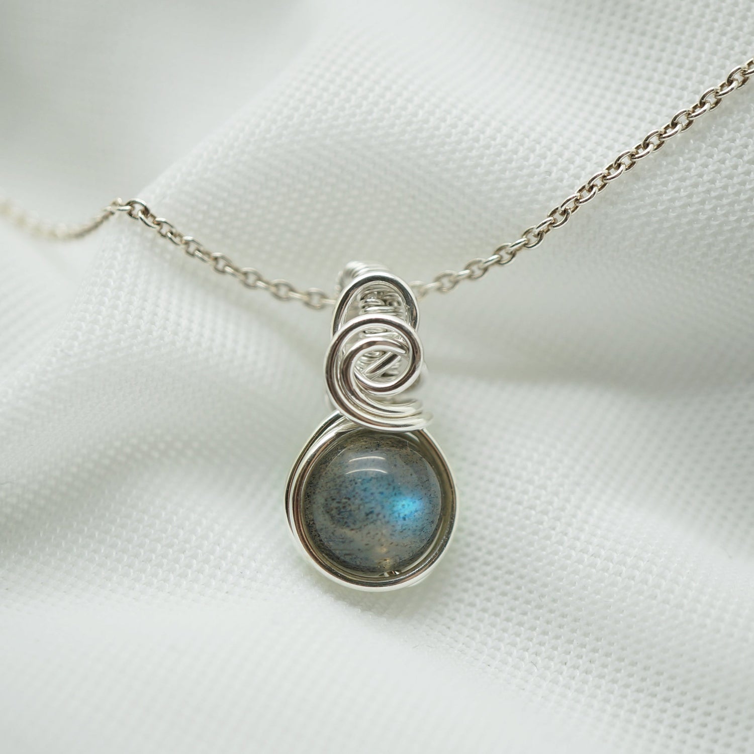 Labradoriet hanger - Sterling zilver