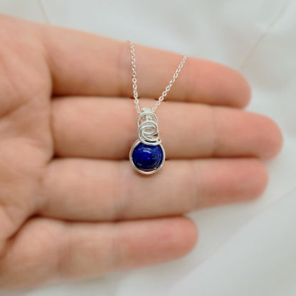 Sierlijke Lapis lazuli hanger van sterling zilver