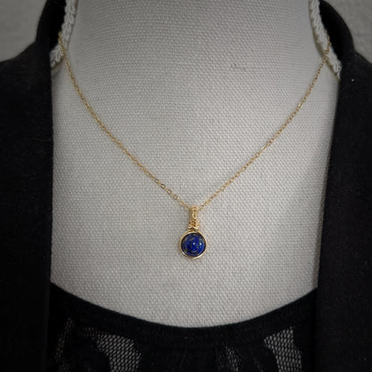 Hanger met lapis lazuli van 14k gold filled