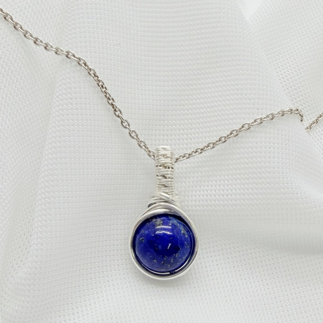 Hanger met lapis lazuli van sterling zilver