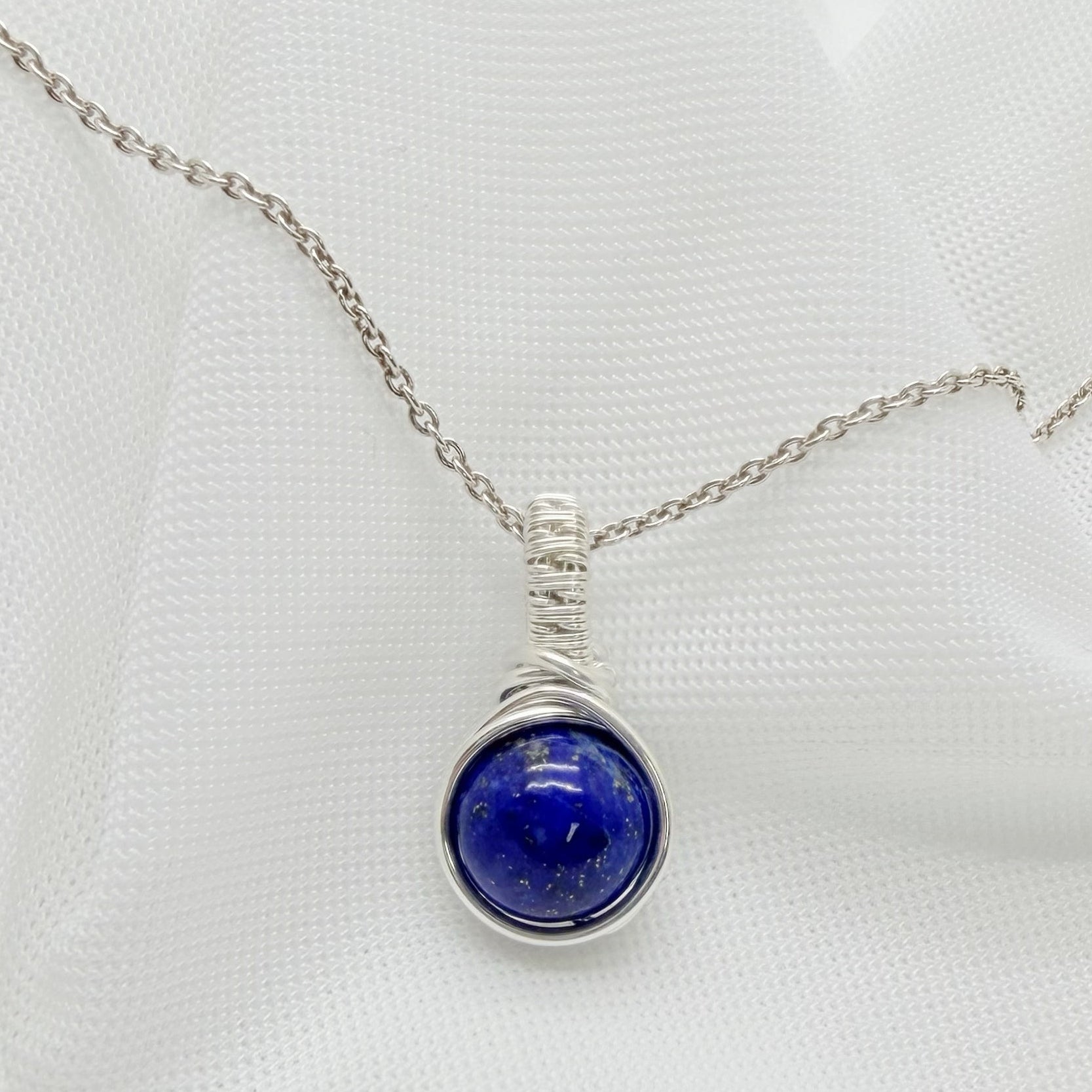 Hanger met lapis lazuli van sterling zilver