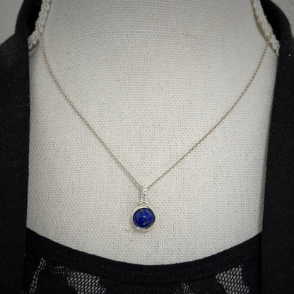 Hanger met lapis lazuli van sterling zilver