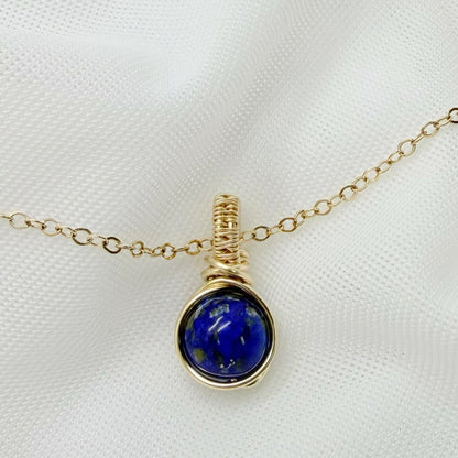 Hanger met lapis lazuli van 14k gold filled
