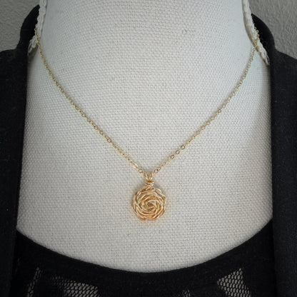 14K Gold Filled Collier Met Gold Filled Handgemaakte Roos