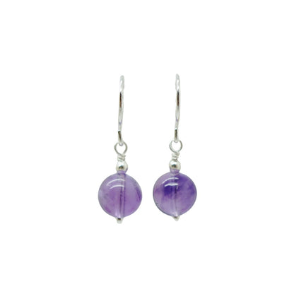 Sterling zilver oorbellen met amethist
